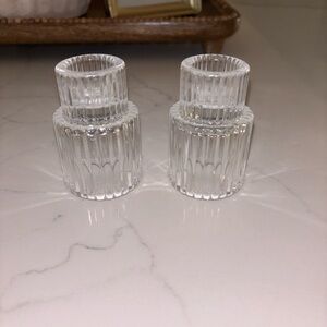 NWOT Ribbed Candle Stick Holders